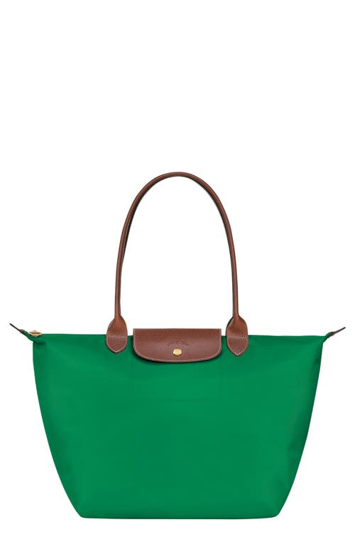 Shop Longchamp Large Le Pliage Tote In Dark Green