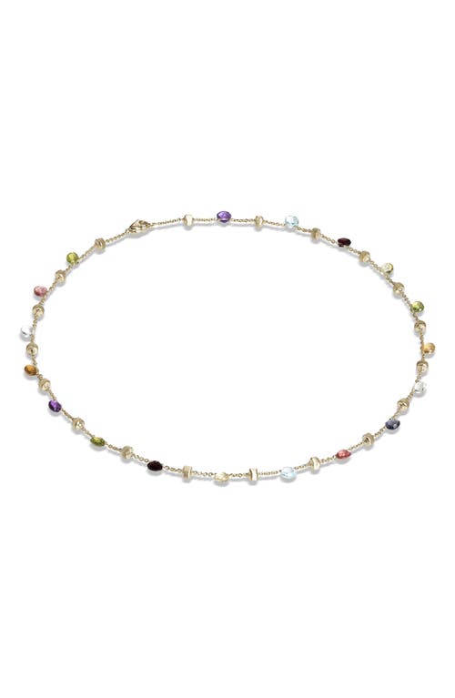 Marco Bicego 'Paradise' Single Strand Semiprecious Necklace in Yellow Gold/Multi at Nordstrom, Size 18