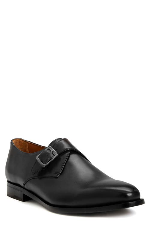 Vilante Monk Strap Shoe in Black