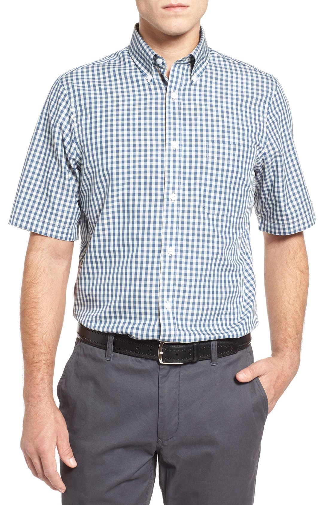 Nordstrom Men's Shop Regular Fit Short Sleeve Check Sport Shirt Nordstrom