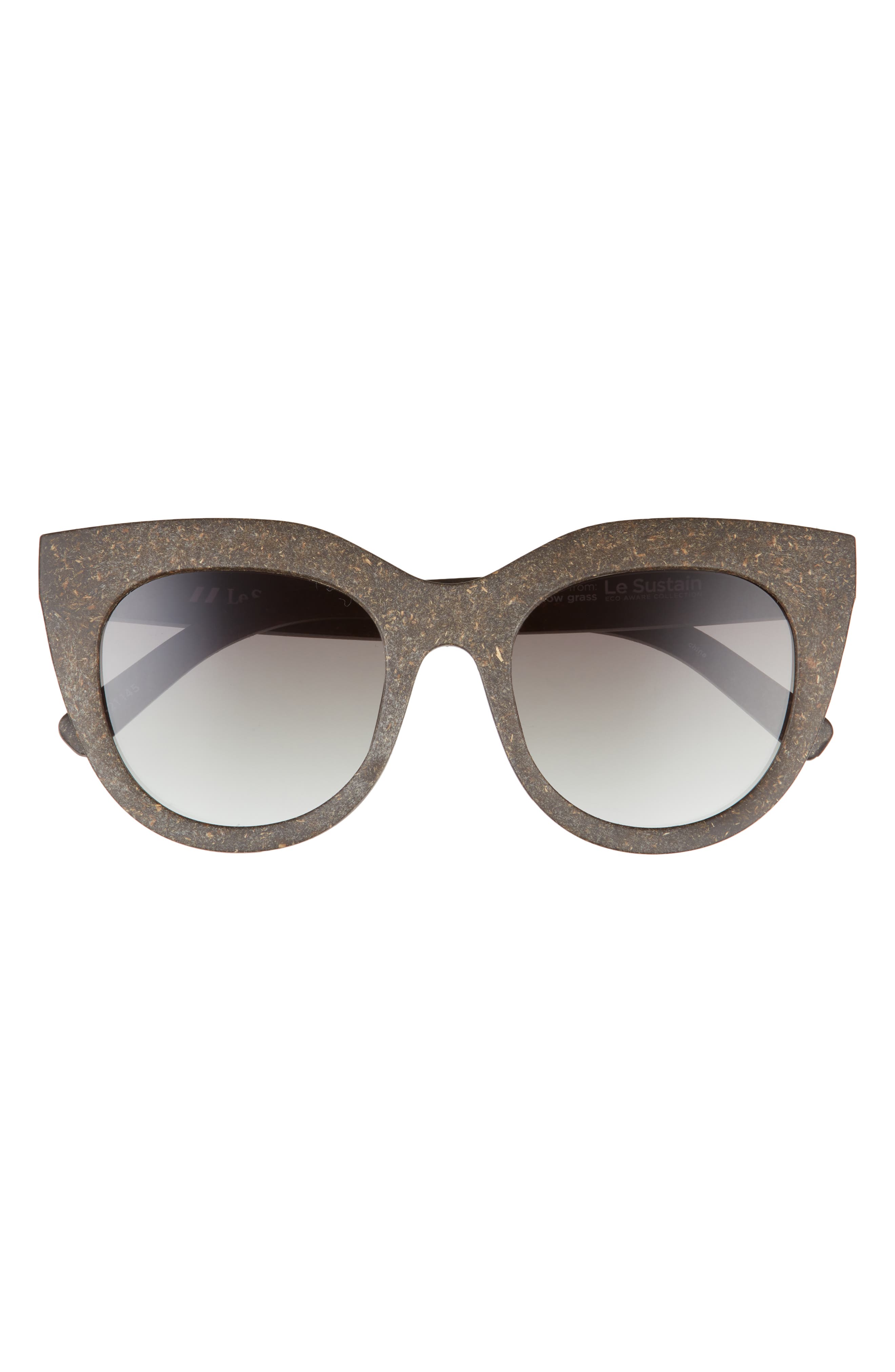 Le Specs Air Grass 52mm Cat Eye Sunglasses in Midnight Grass/Khaki Grad at Nordstrom