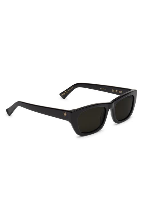 Electric Catania 52mm Polarized Rectangular Sunglasses In Gloss Black/grey Polar