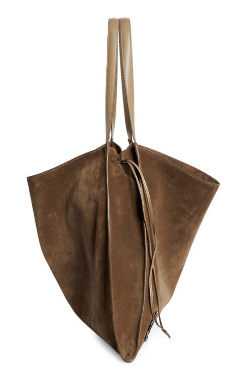 Christian Louboutin Le 54 Suede Drawstring Tote In E722 Silex/silex/gun Metal