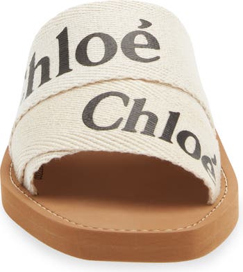 Chloe woody discount logo strap sandals