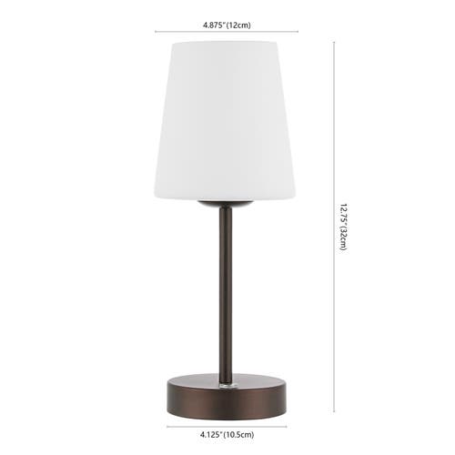 Shop Jonathan Y Carson Bohemian Farmhouse Iron Rechargeable Integrated Portable Led Table Lamp In Oil Rubbed Bronze