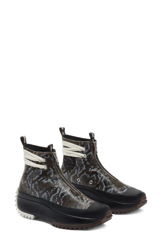 CONVERSE RUN STAR HIKE SNAKE EMBOSSED LEATHER HIGH TOP SNEAKER