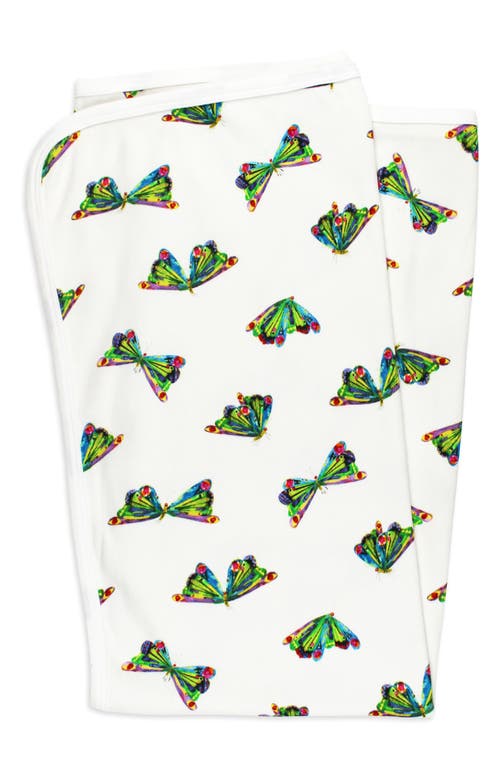 L'Ovedbaby x 'The Very Hungry Caterpillar' Print Organic Cotton Swaddle Blanket in Butterfly at Nordstrom