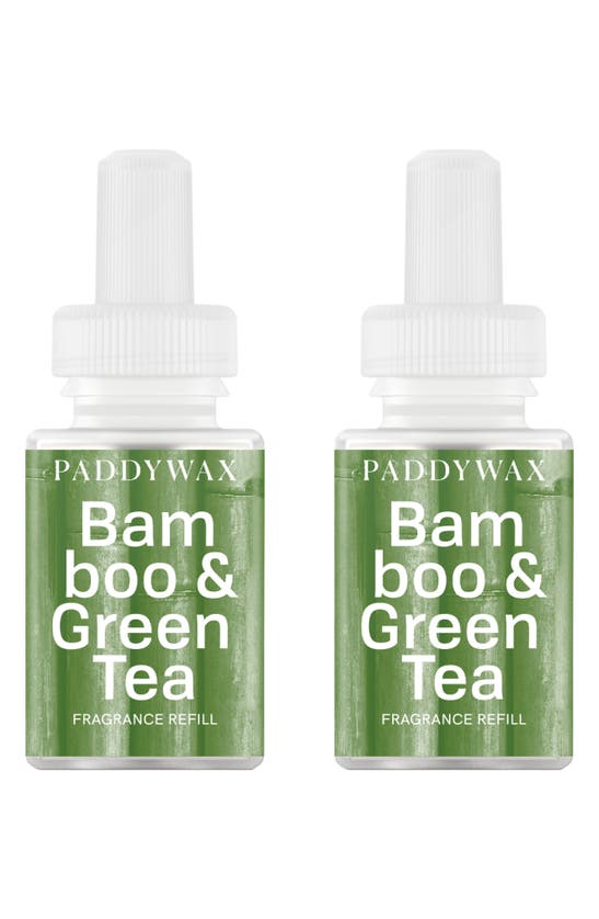 Pura X Paddywax Bamboo & Green Tea 2-pack Diffuser Fragrance Refills In White