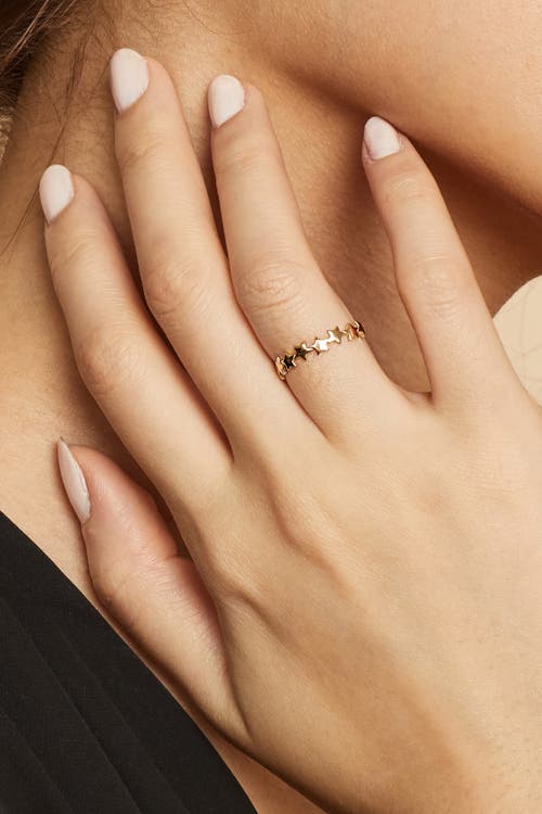 Oradina 14k Yellow Gold Aim For The Stars Ring In Yellow Gold