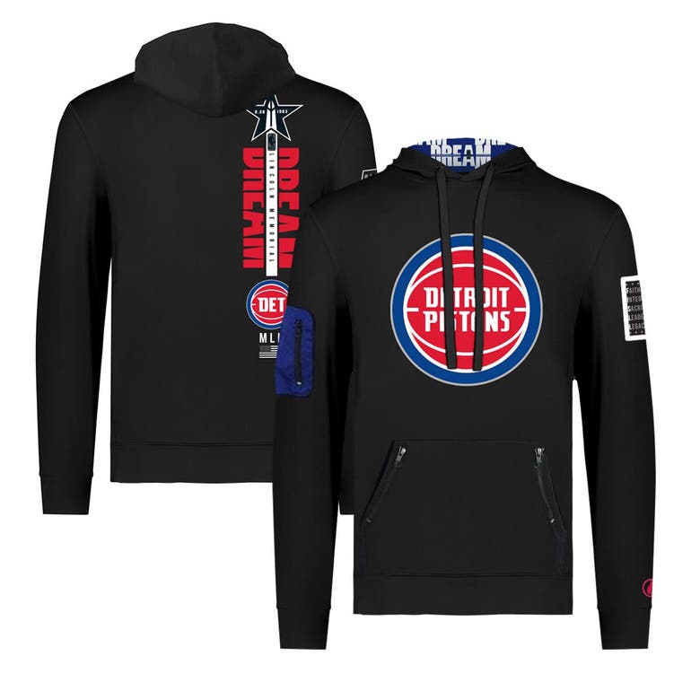 Fisll Unisex  X Black History Collection  Black Detroit Pistons Pullover Hoodie