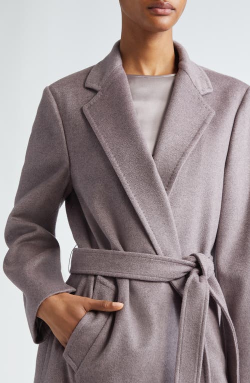 Eleventy Virgin Wool Felt Belted Coat In Viola