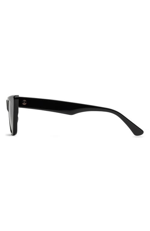 Shop Electric Noli 50mm Polarized Cat Eye Sunglasses In Gloss Black/grey Polar