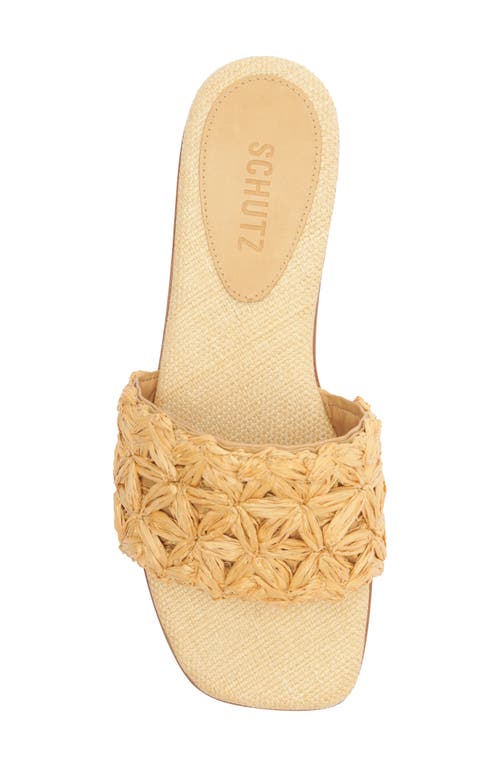 Schutz Womens Sandal Slip On Flat Shoes In Perola
