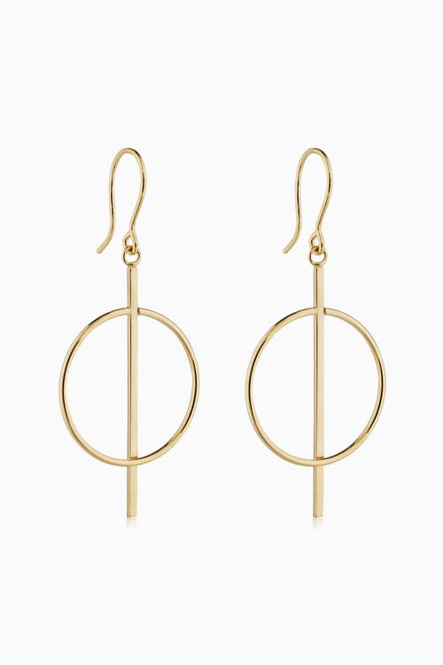 Shop Oradina 14k Yellow Gold Gallery Drop Earrings