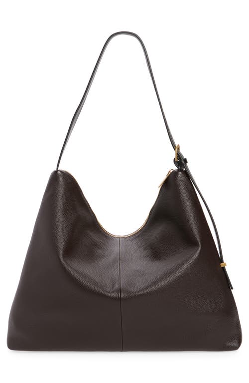 Reiss Vigo Shoulder Bag In Chocolate