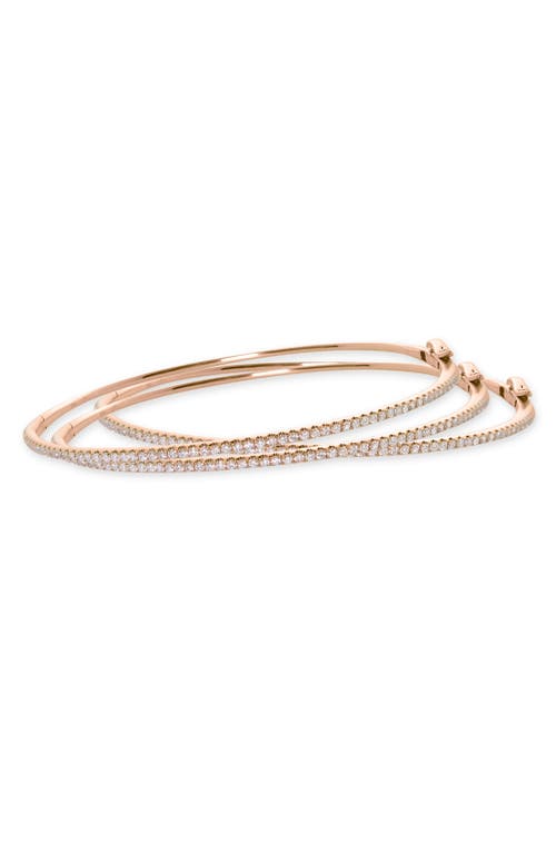 Bony Levy Skinny Stackable Diamond Bangle Rose Gold at Nordstrom,