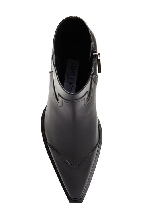 Jimmy Choo Black Leather Boots In Black