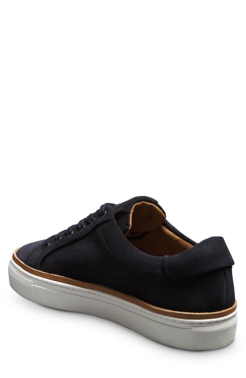 Shop Allen Edmonds Flynn Leather Sneaker In Navy