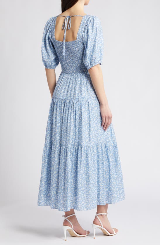 CHELSEA28 CHELSEA28 FLORAL TIERED PUFF SLEEVE MAXI DRESS