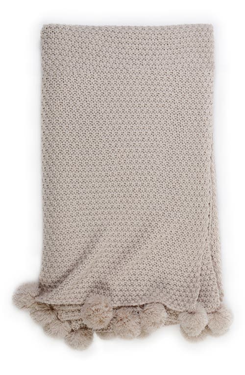Pom Pom at Home Riley Oversize Throw in Taupe at Nordstrom