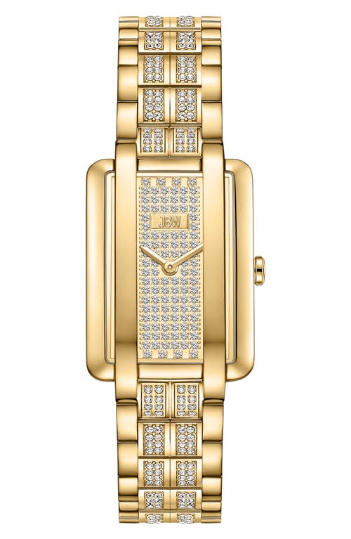 Jbw Mink Petite Lab Created Diamond Bracelet Watch, 23mm X 8mm In Gold