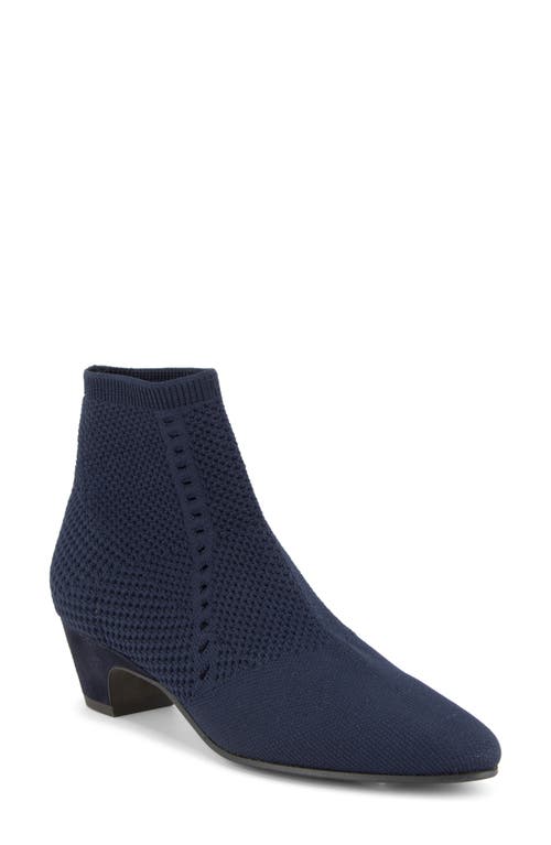 Purl Sock Bootie in Midnight Stretch Fabric