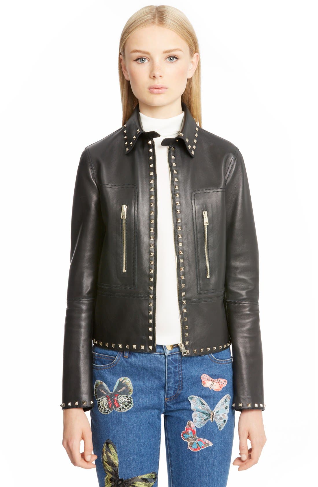valentino rockstud jacket