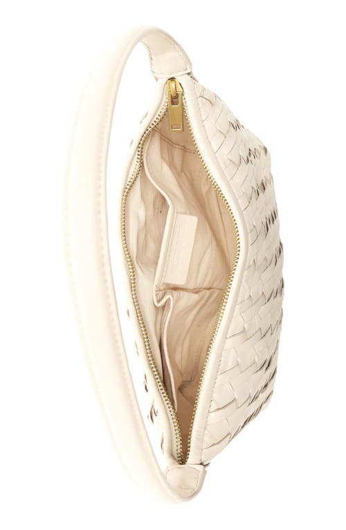 Walter Baker Hazel Woven Leather Shoulder Bag In Oyster
