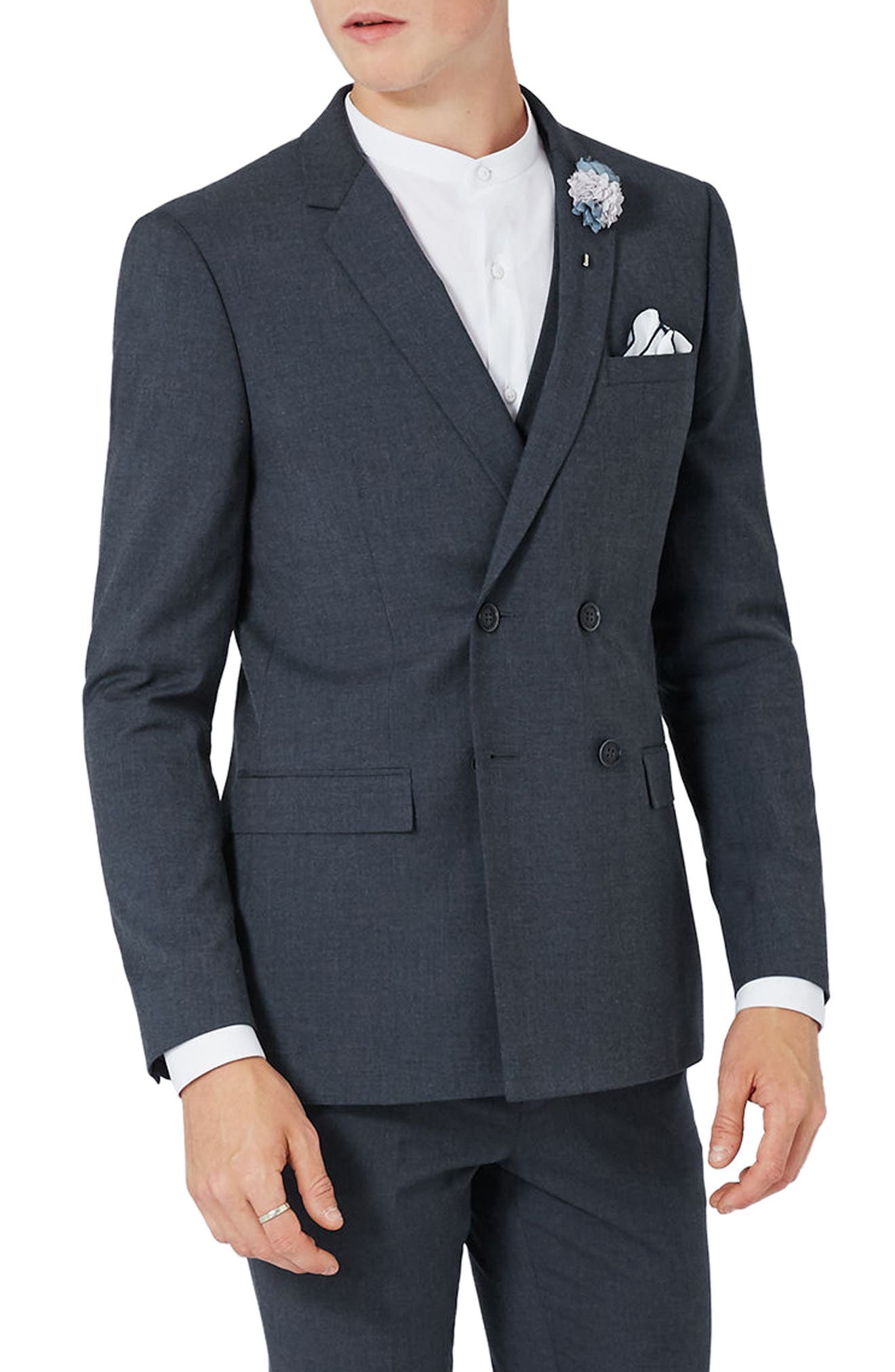 Topman Skinny Fit Double Breasted Suit Jacket Nordstrom