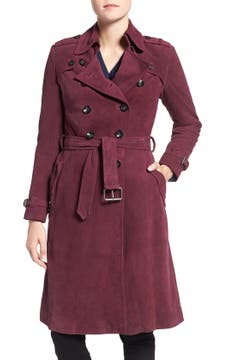 Rebecca Minkoff 'Amis' Double Breasted Suede Trench Coat | Nordstrom