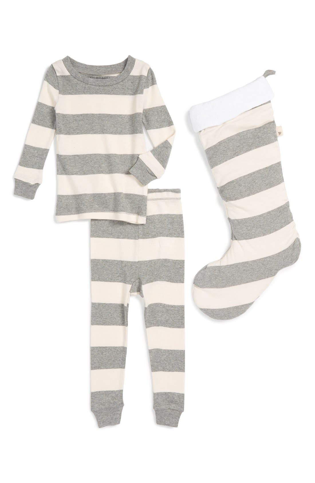 Burt's Bee Baby Organic Cotton TwoPiece Pajamas and Matching Stocking