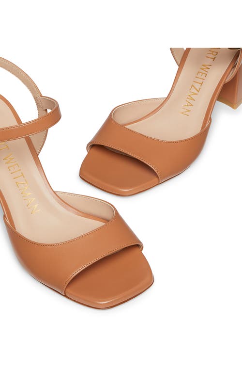 Stuart Weitzman Women's Tia 75 Block Heel Sandals In Tan