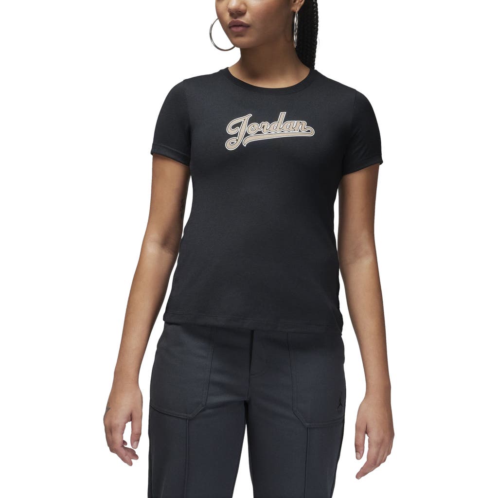 Nike Jordan Slim Fit Graphic T-shirt In Black