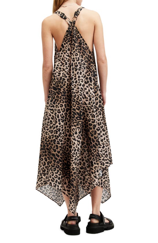 Shop Allsaints Lil A-line Leopard Print Dress In Leopard Brown