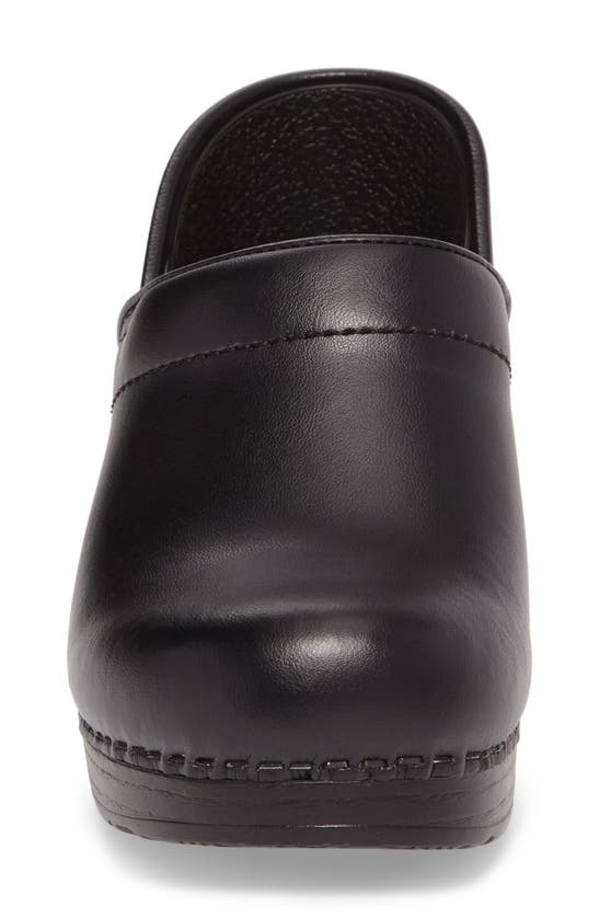 Dansko Wide Pro Clog In Black Box Leather