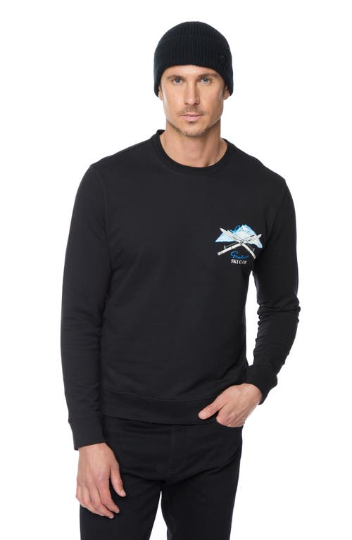 Shop Robert Graham Hit The Slopes Long Sleeve Cotton Graphic T-shirt In Black