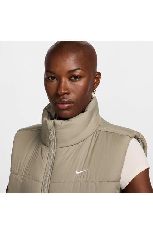 Shop Nike Sportswear Therma-fit Classic Puffer Vest In Light Army/white