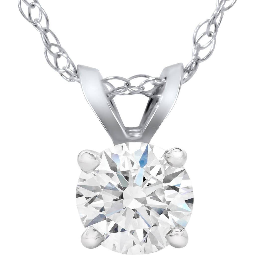 Bliss Diamond 5/8ct Lab Grown Diamond Round Solitaire Pendant 14k Gold In 14k White Gold