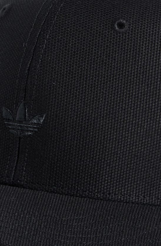 Shop Adidas Originals Modern Canvas Baseball Cap In Black/ Carbon Grey