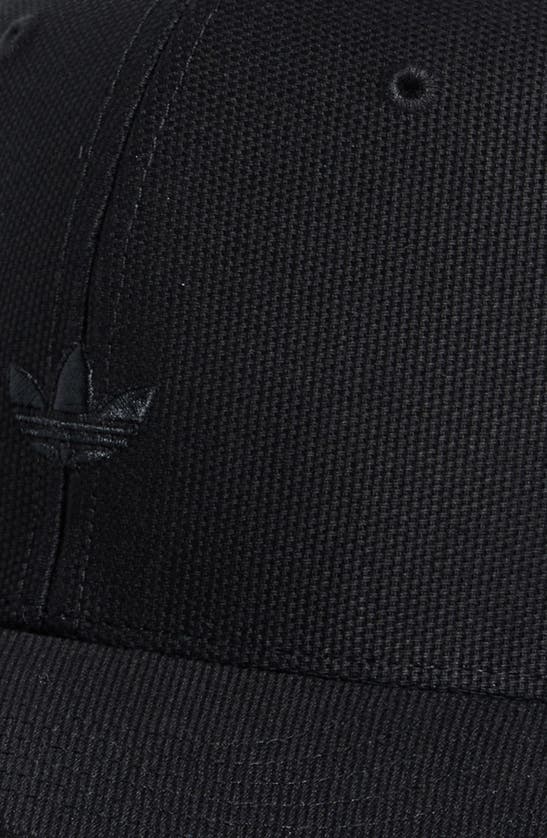 Adidas Originals Modern Canvas Baseball Cap In Black/ Carbon Grey