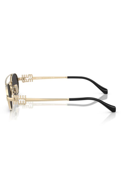 Miu Miu 53mm Oval Sunglasses In Gold