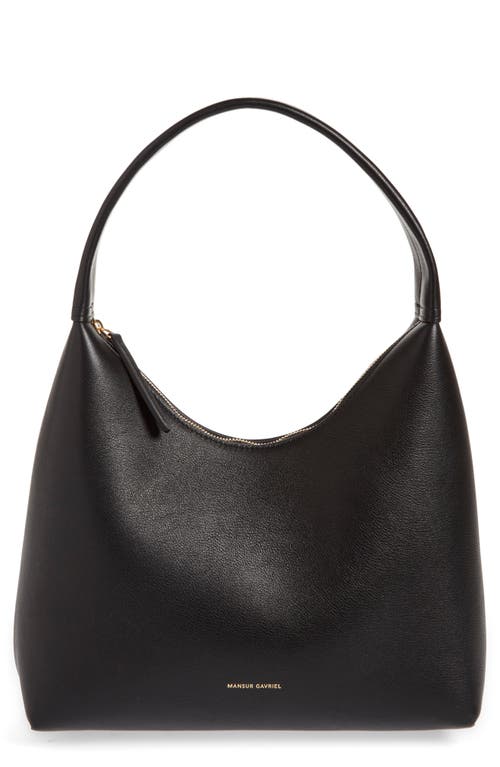 Mansur Gavriel Small Soft Candy Shoulder Bag In Black/flamma