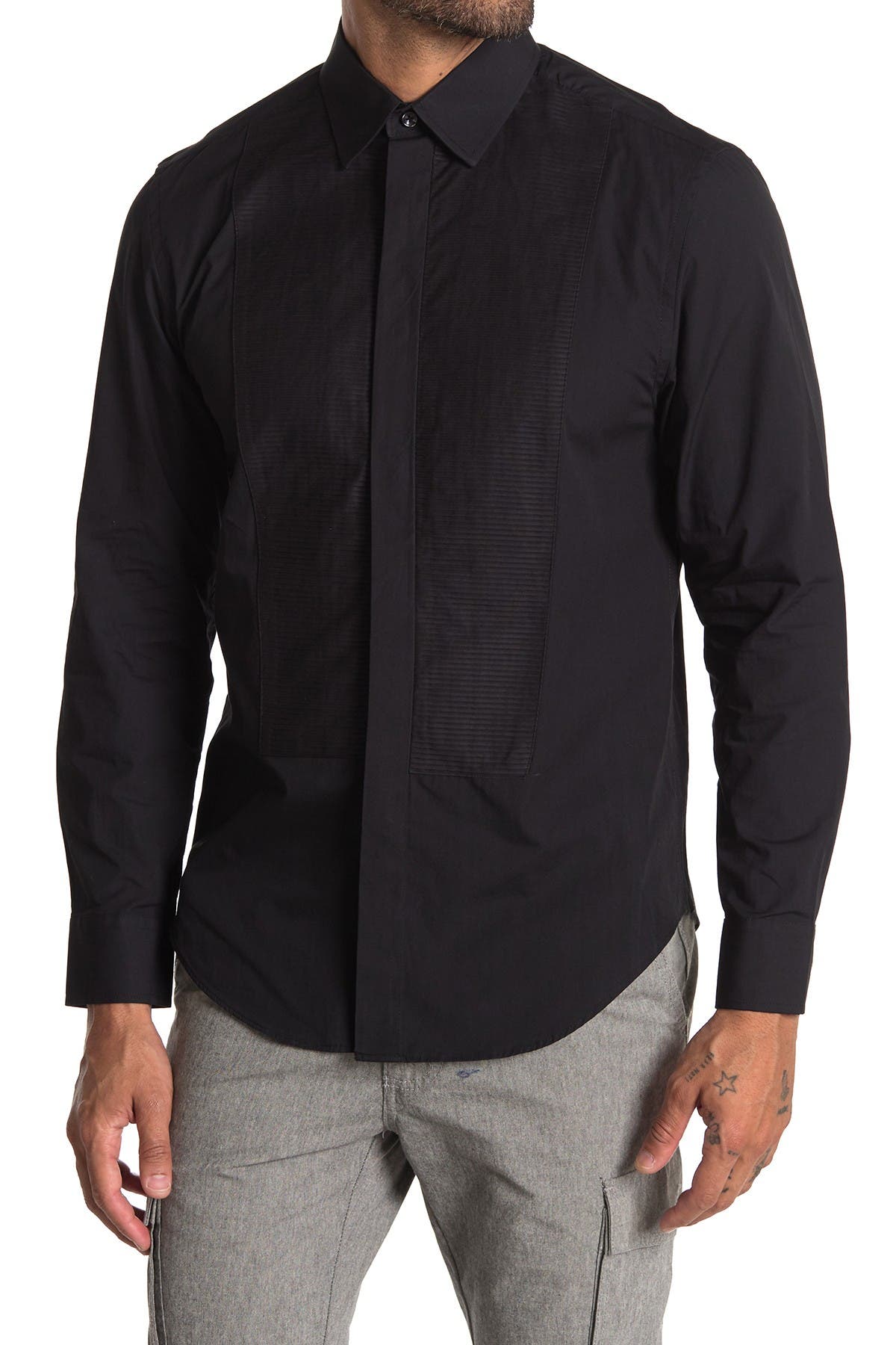 tuxedo shirt with jeans