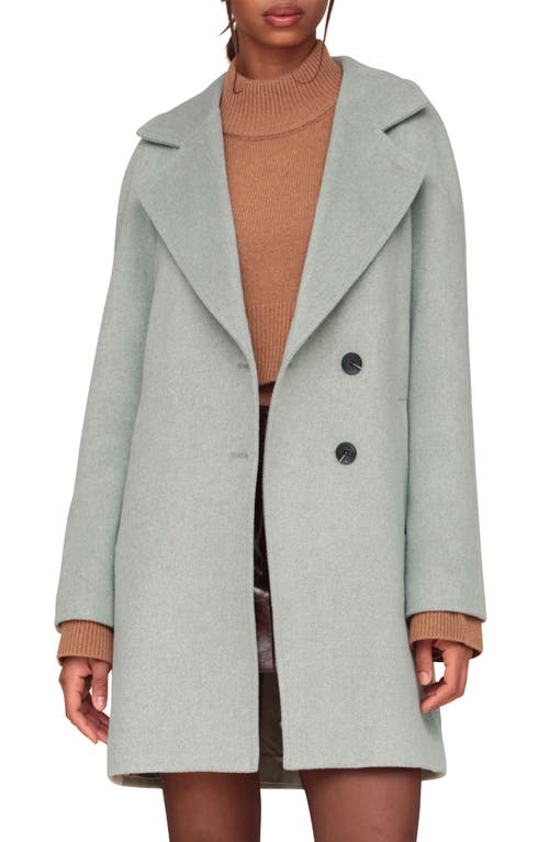 Shop Avec Les Filles Walker Notch Lapel Coat In Moss