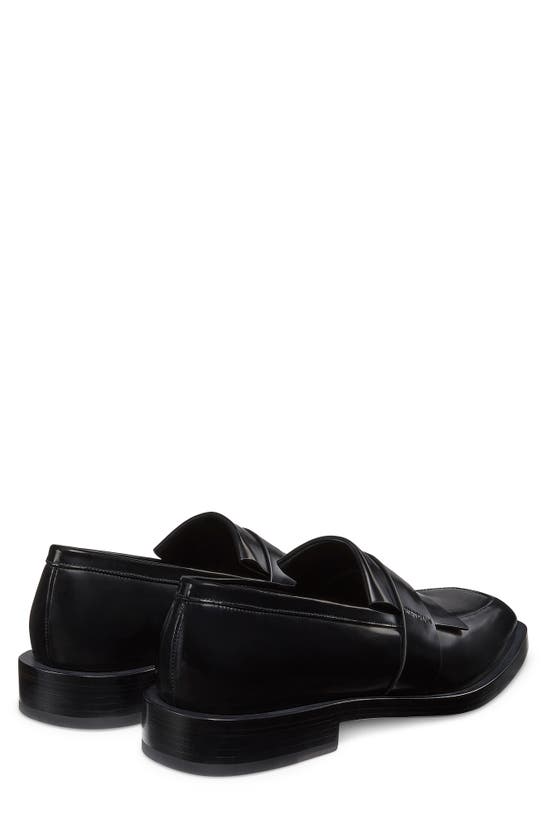 Shop Stuart Weitzman Royce Kiltie Loafer In Black