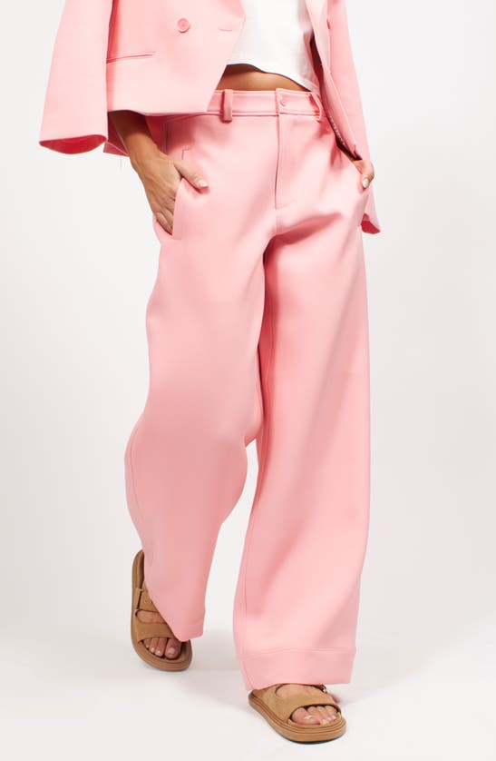 Shop Equipment Andres Wide Leg Pants In Flamingo Pink