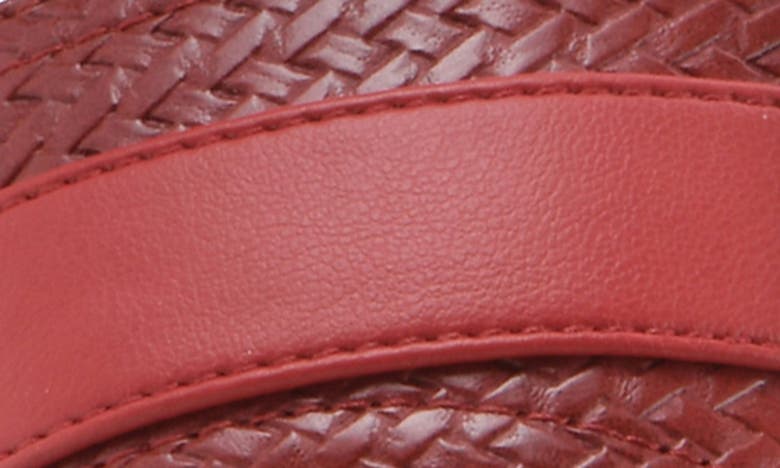 Cliffs By White Mountain Benedict Wedge Thong Sandal In Red/ Woven