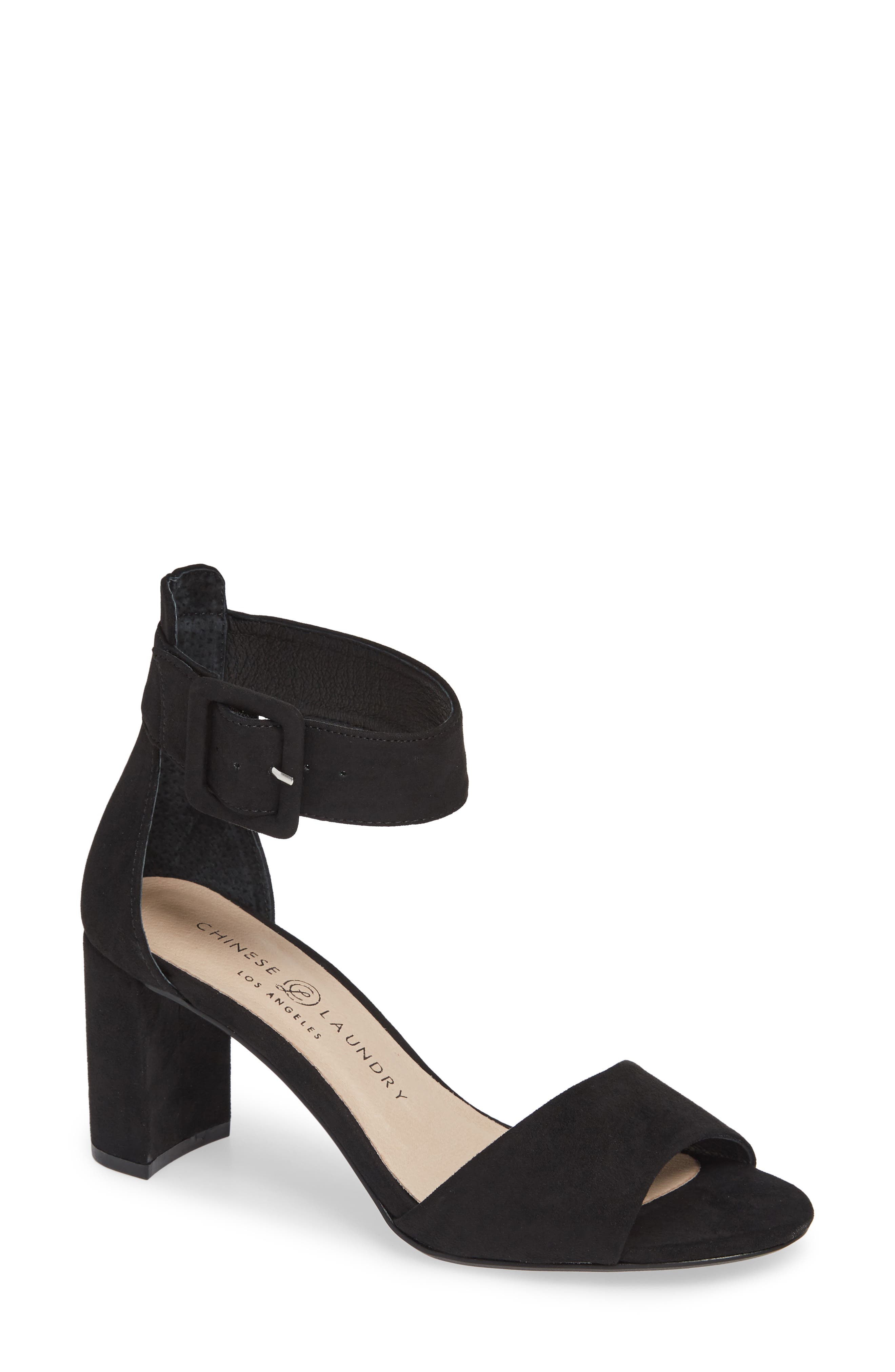 chinese laundry black strappy heels