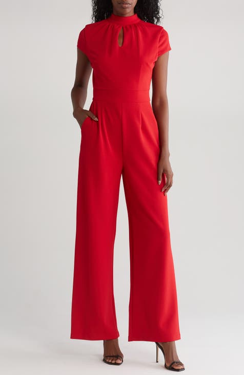 Calvin Klein Women's Ruched-Bodice Strapless Jumpsuit