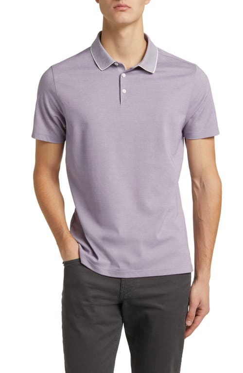 Robert Barakett Williams Tipped Piqué Polo Lilac Dust at Nordstrom,